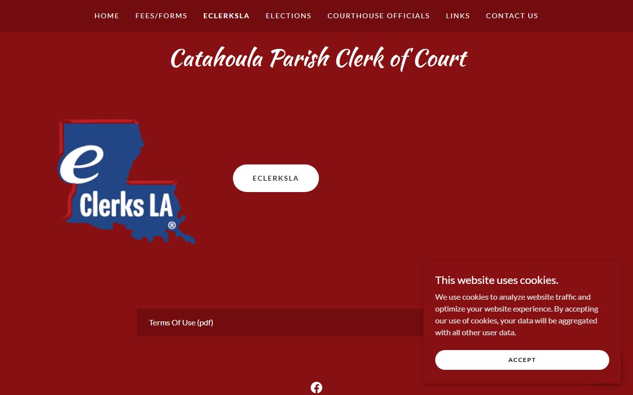 Catahoula Parish court records eClerksLA access page from the Clerk of Court