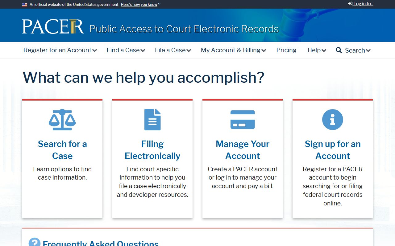 Catahoula Parish district court records PACER federal access source