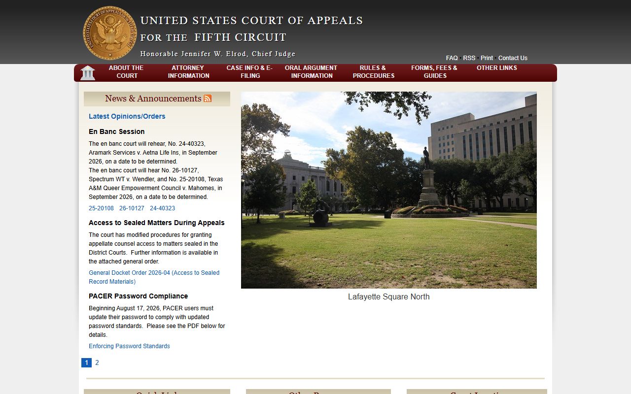 Catahoula Parish district court records federal Fifth Circuit appeal source