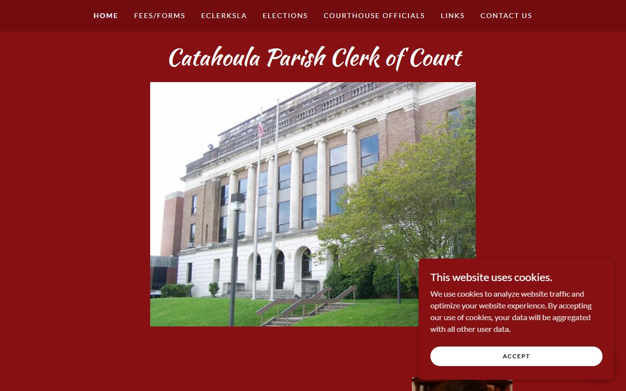 Catahoula Parish court records Clerk of Court home page