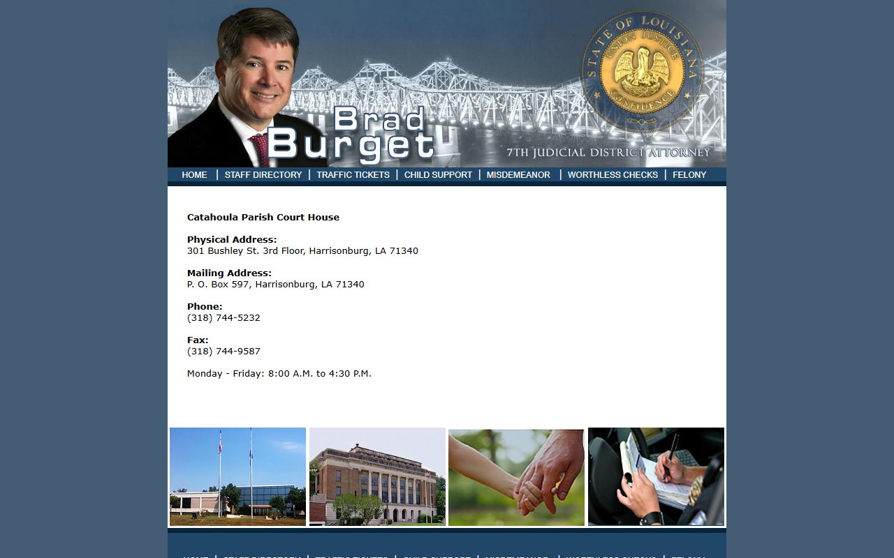 Catahoula Parish court records District Attorney Catahoula office page