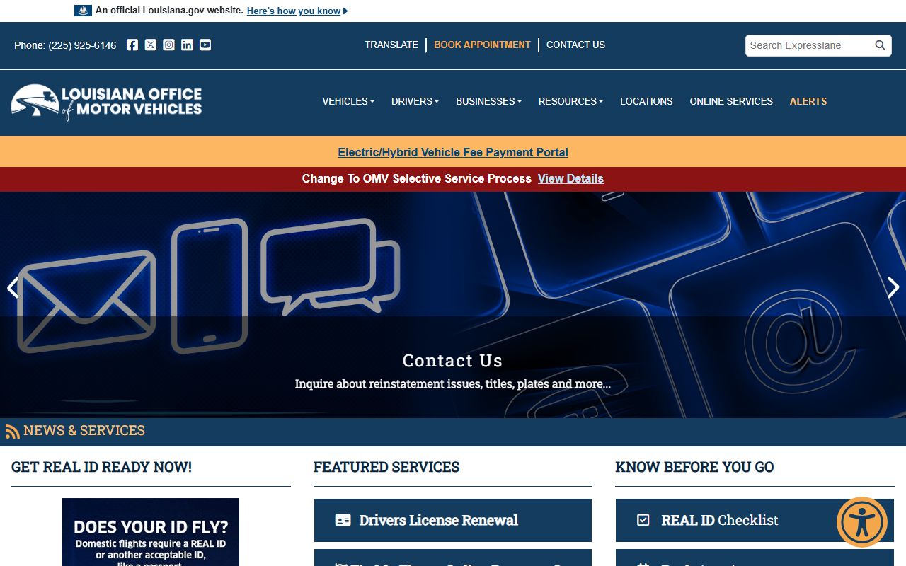 Catahoula Parish traffic court records Louisiana OMV ExpressLane driver record