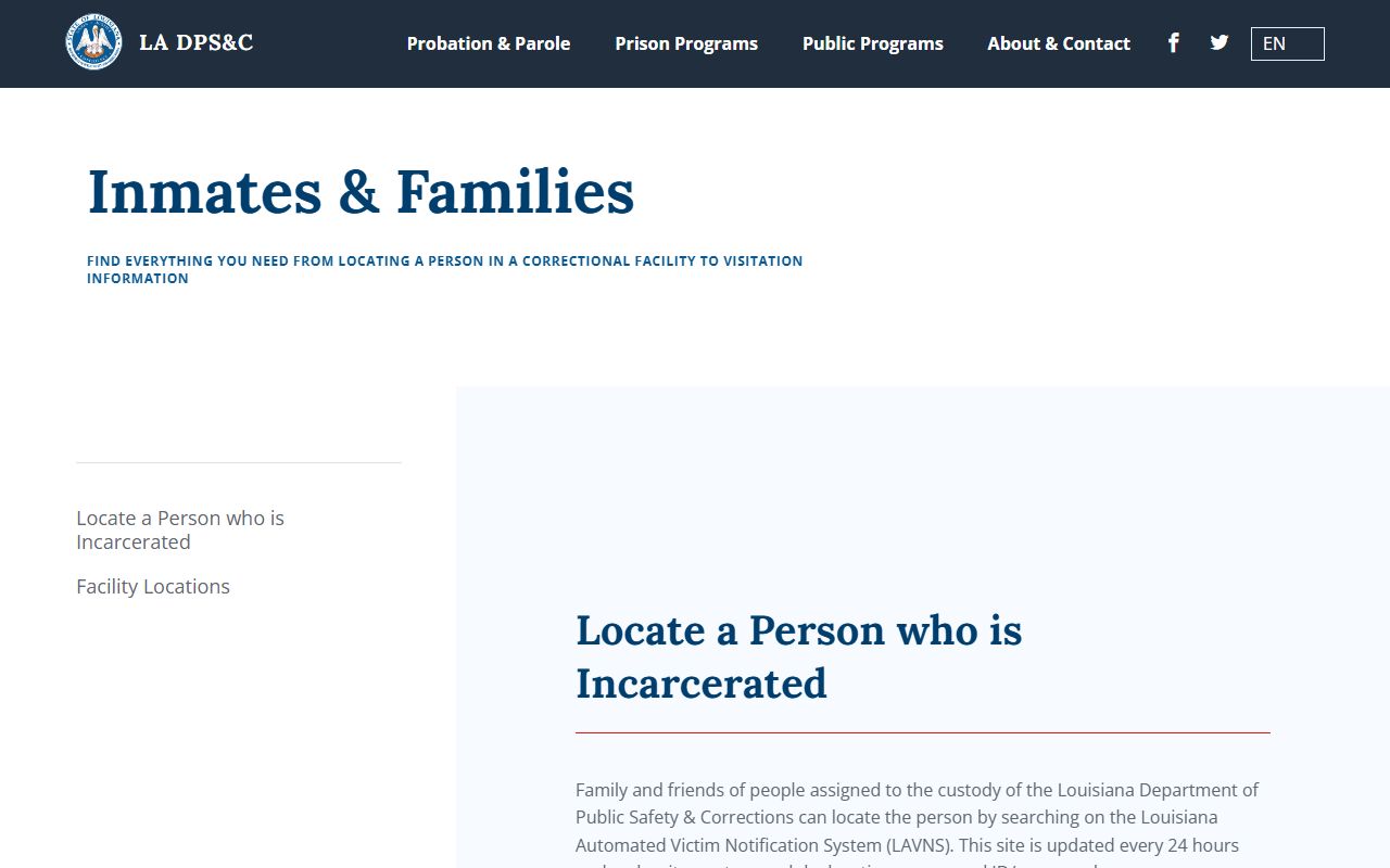 Catahoula Parish warrant records DPSC offender information fallback